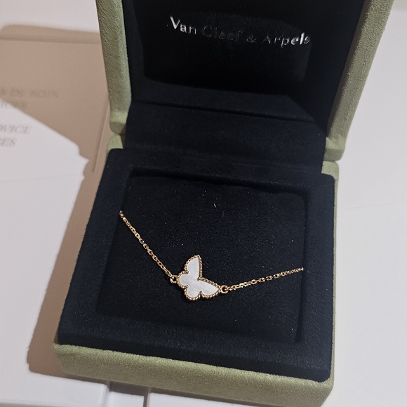 Van Cleef & Arpels Jewelry - Van Cleef & Arpels White and Gold Butterfly Bracelet